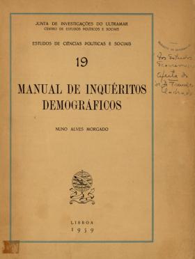 Revista da Junta de Investigações do Ultramar.019
Nuno Alves Morgado, 19, 1959 - 79 pags.