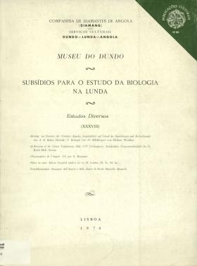 Subsidios para o Estudo da Biologia na Lunda. 88
Herbert Weidner, et. al., 88, 1974 - 199 pags.